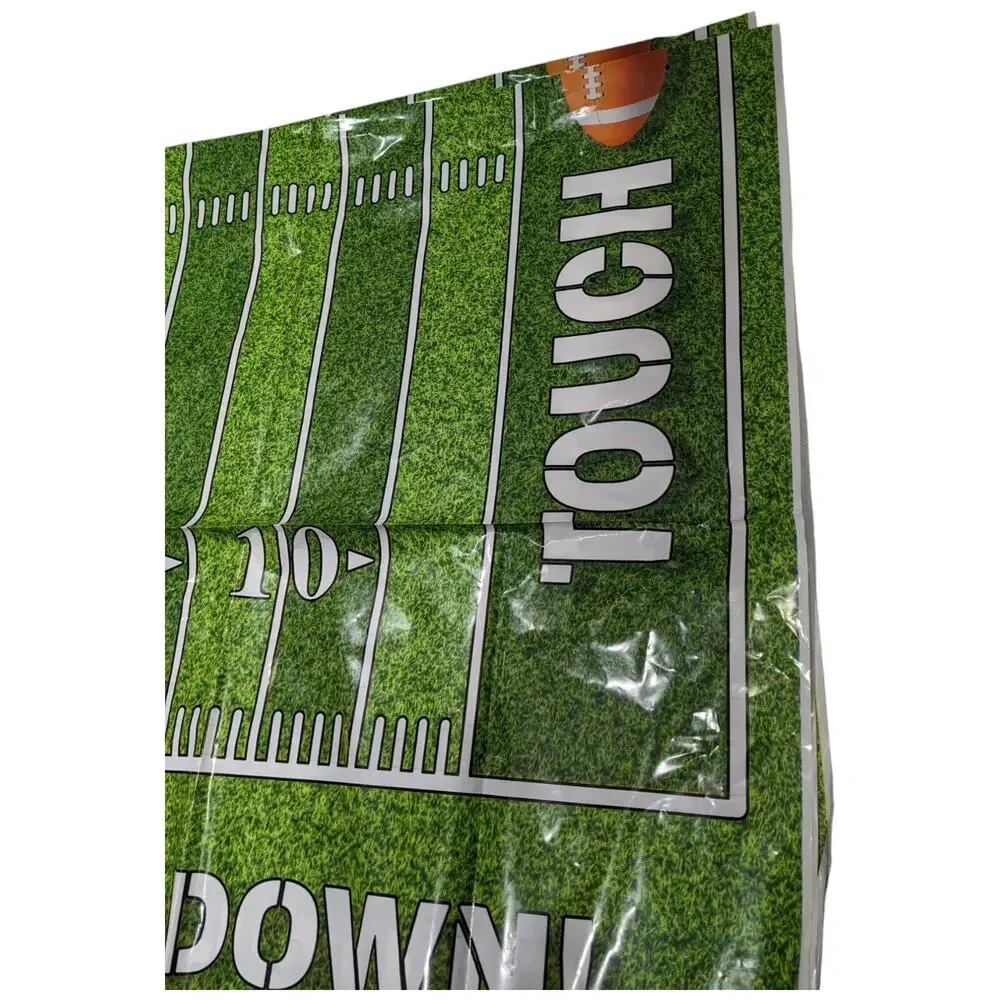 Football Party Plastic Tablecloths Disposable Plastic Sports Theme about 54x72